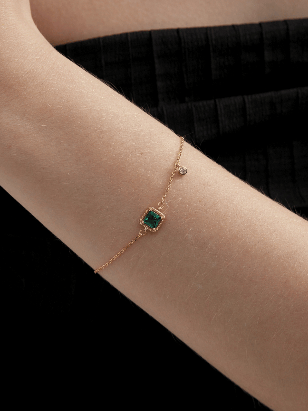 Emerald Square Bracelet