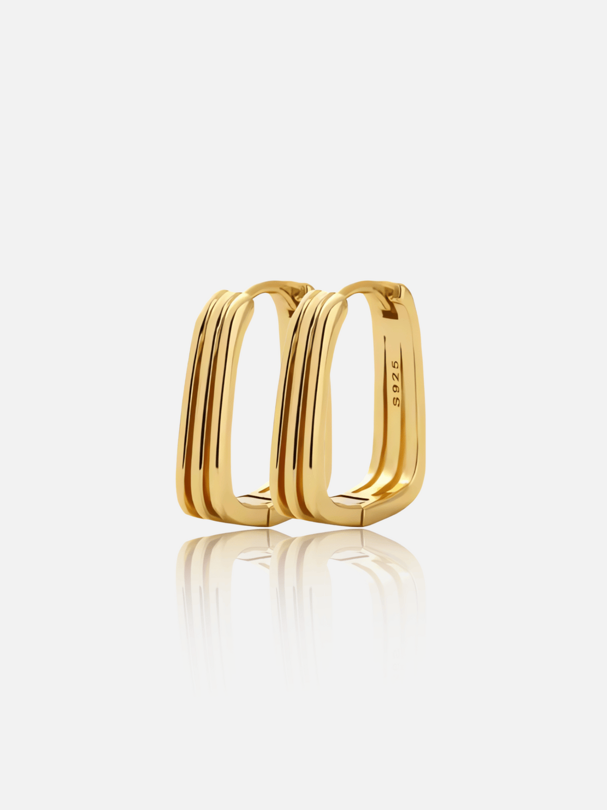Triple Layer Marquise Hoop Earrings