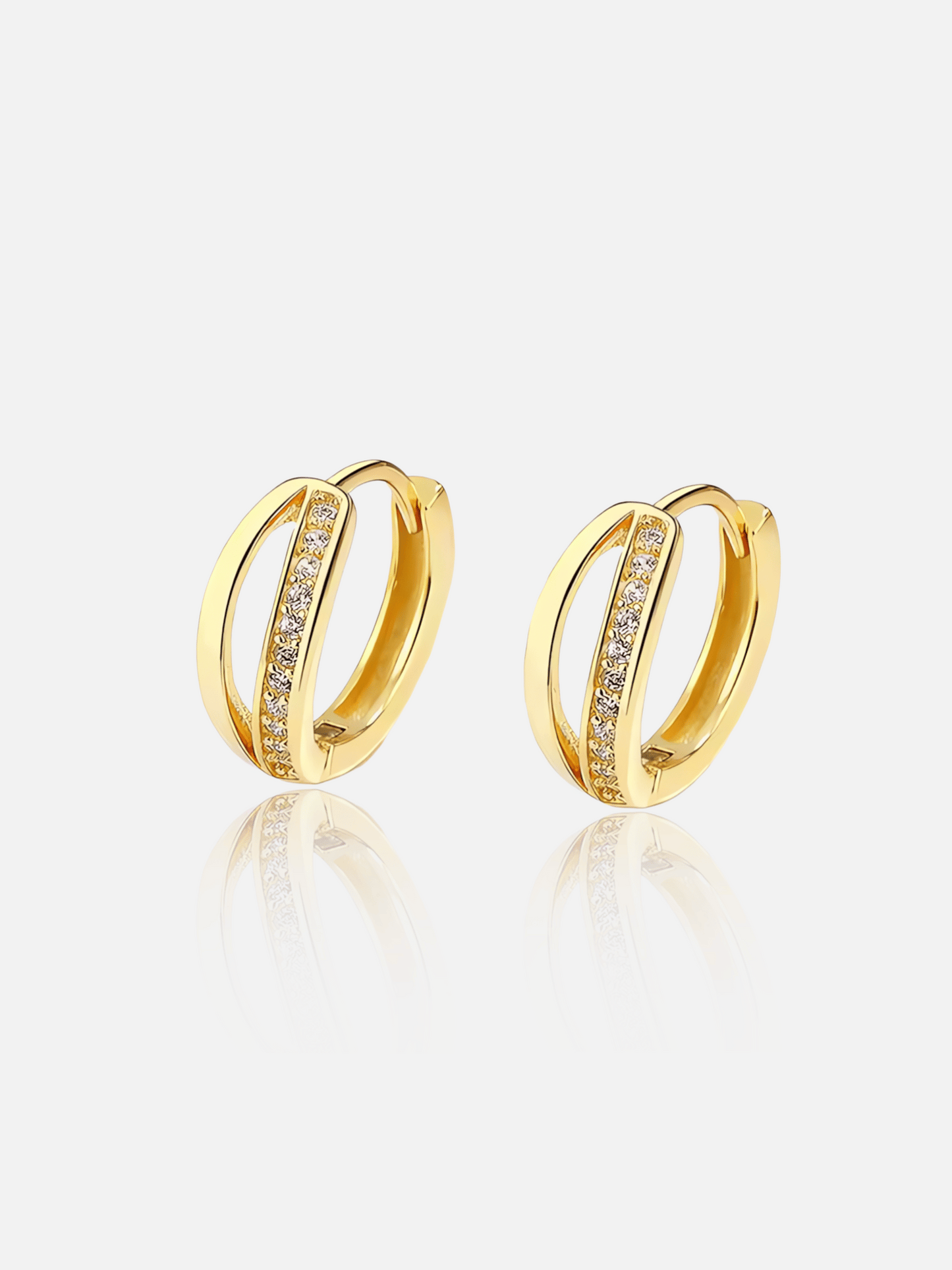 Sparkling Double Hoop Earrings