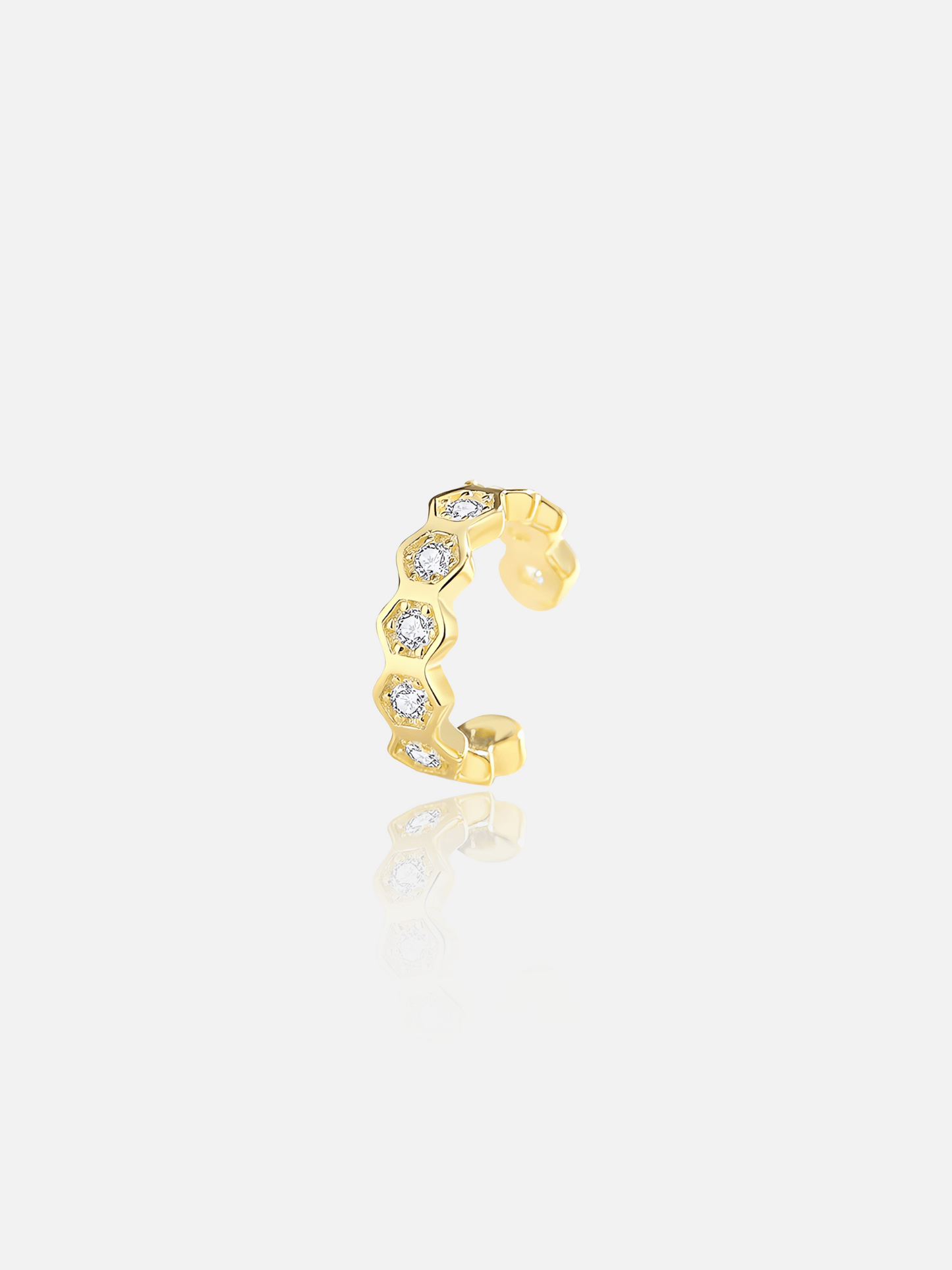 Zircon Hexagon Ear Cuff