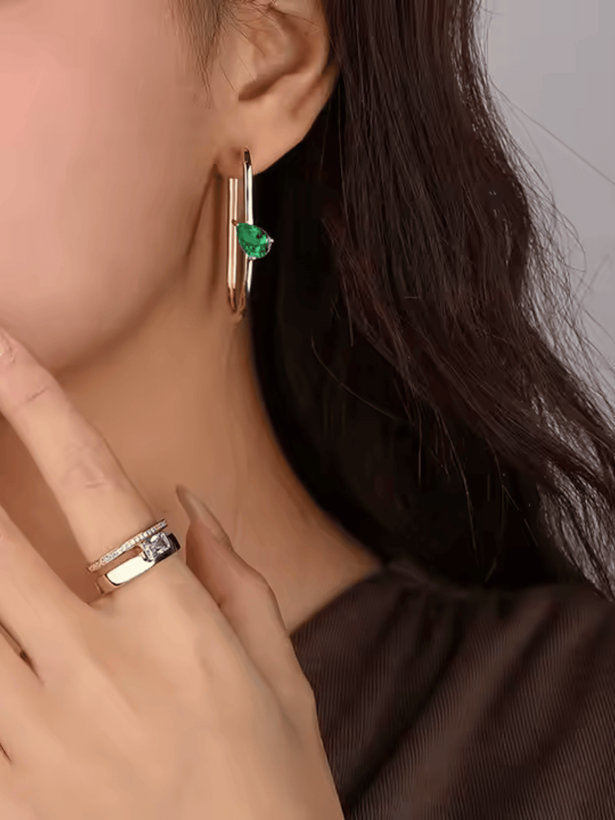 Green Gem Earrings