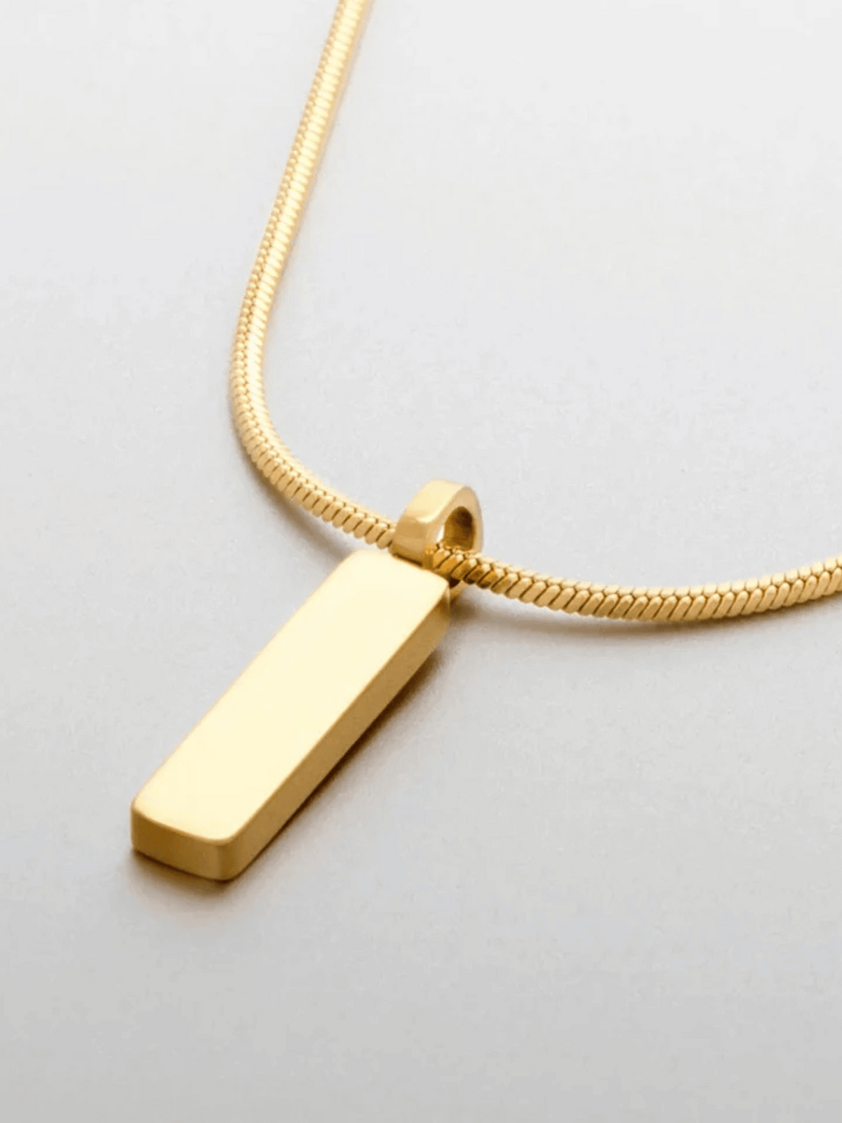 Bar Square Chain Necklace