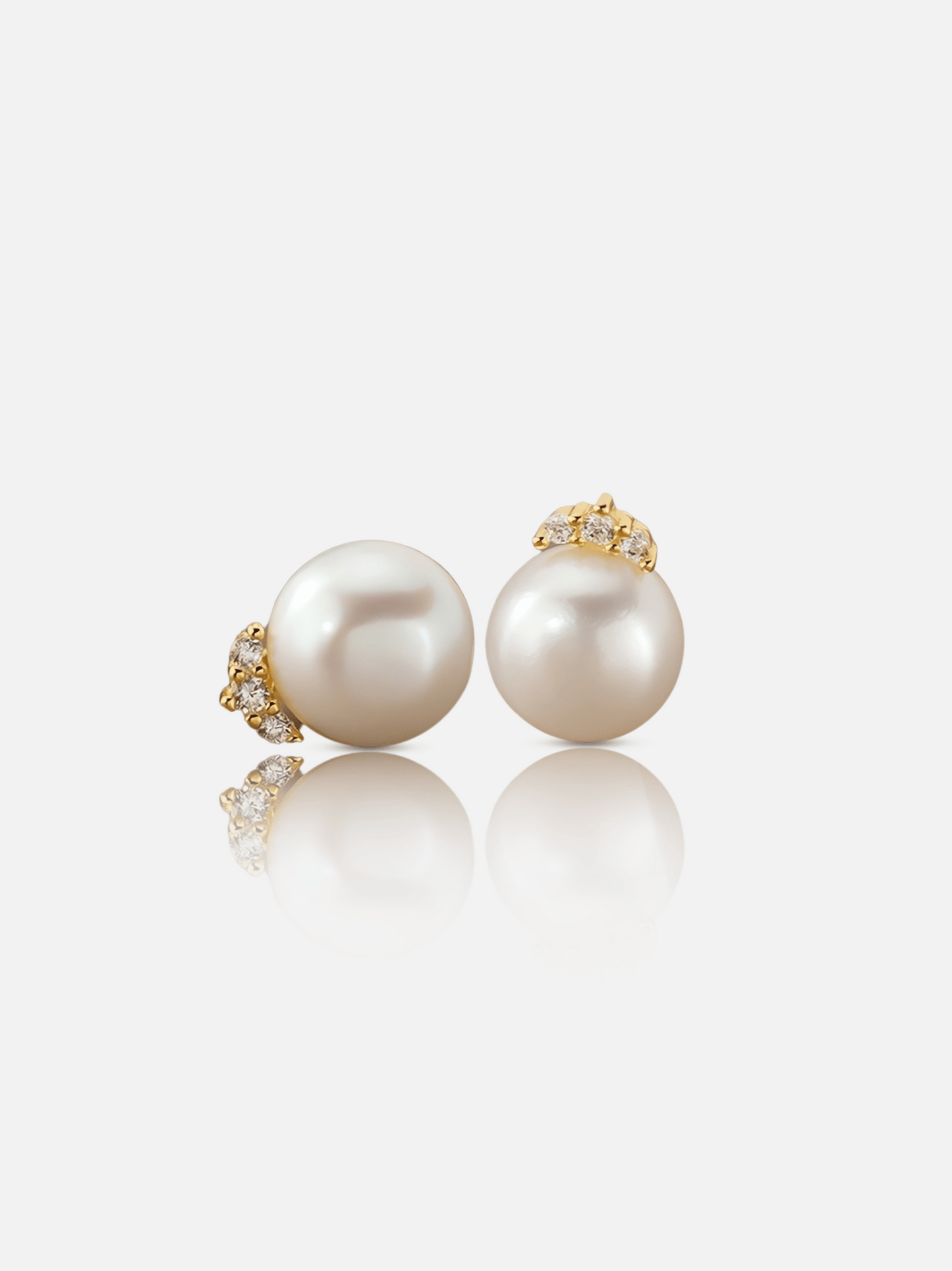 Pearl Diamond Stud Earrings