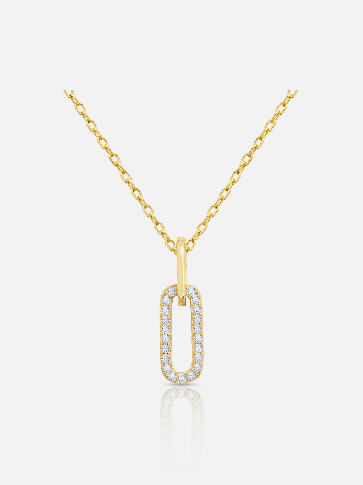Hollow Rectangle Necklace