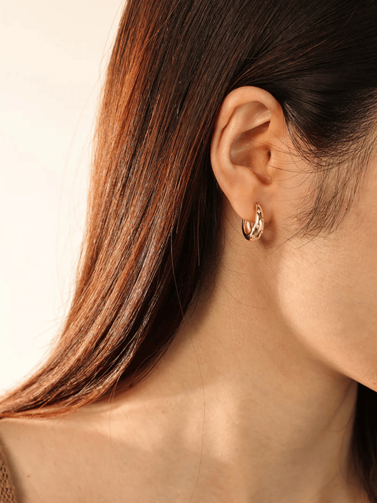 Starry Chunky Hoop Earrings