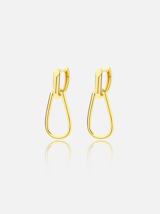 Elongated Hoop Earrings