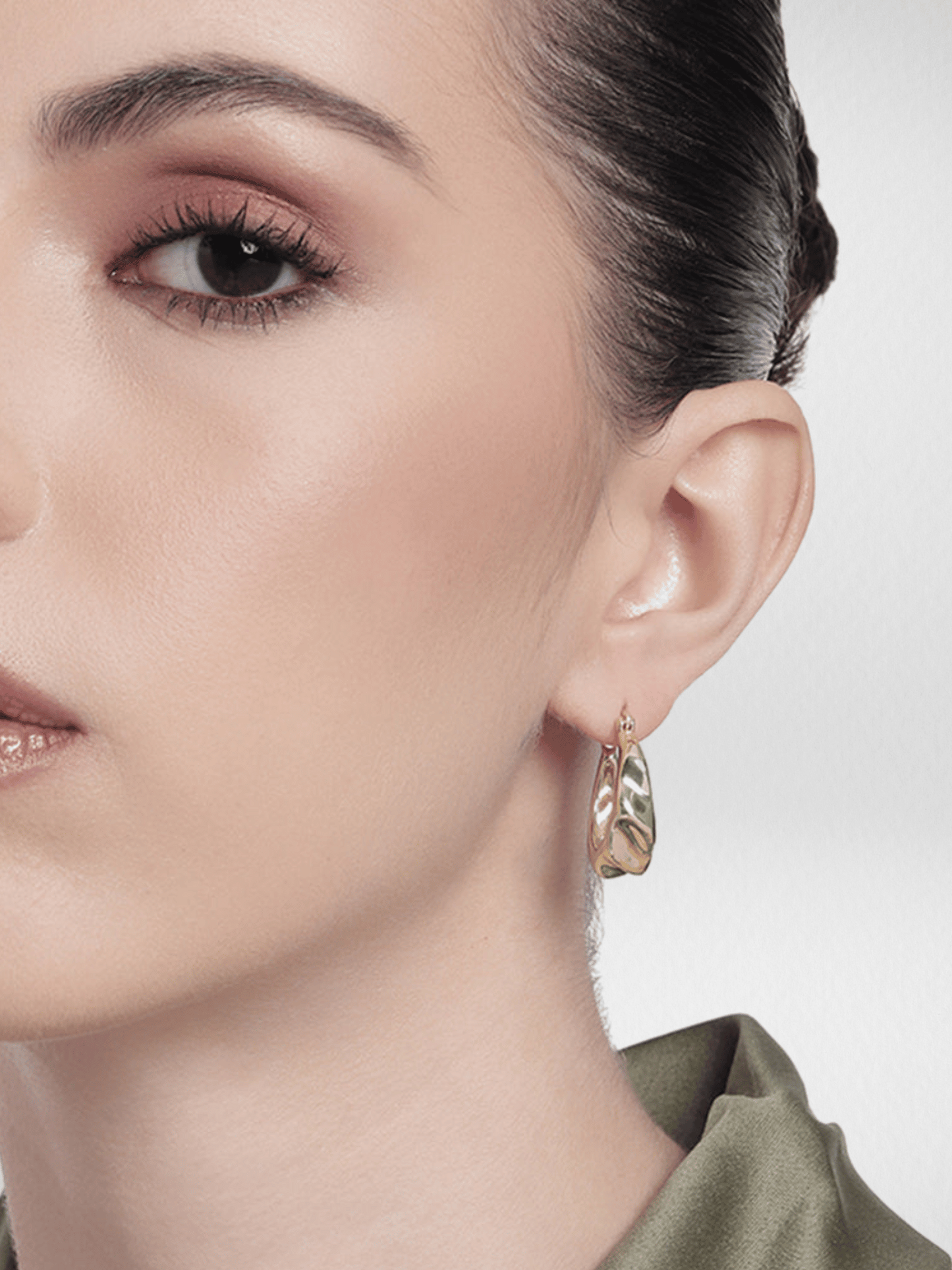 Sleek Twist Hoop Earrings