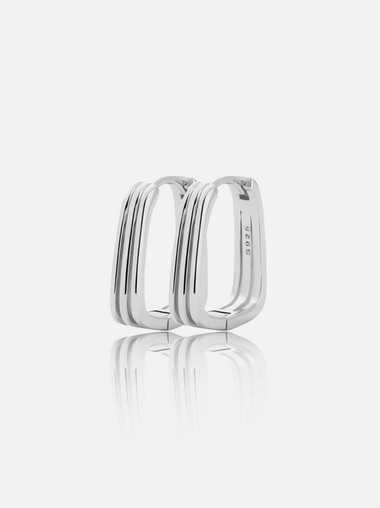 Triple Layer Marquise Hoop Earrings