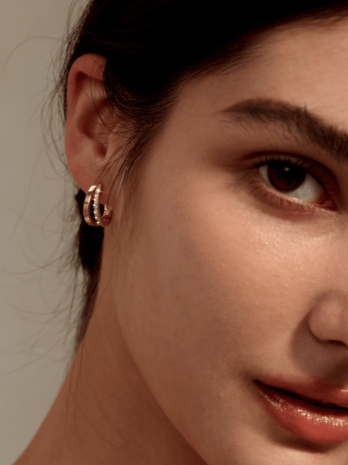Sparkling Double Hoop Earrings