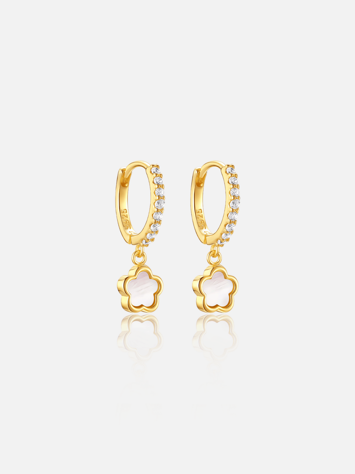 Floral Pearl Drop Earrings