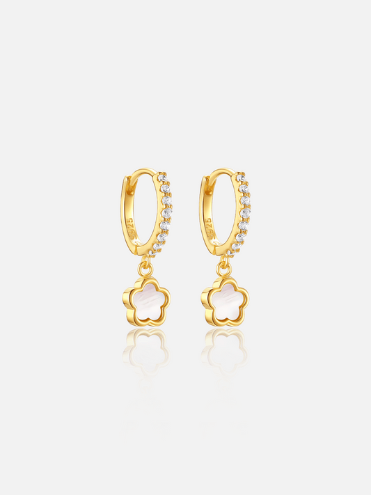 Floral Pearl Drop Earrings