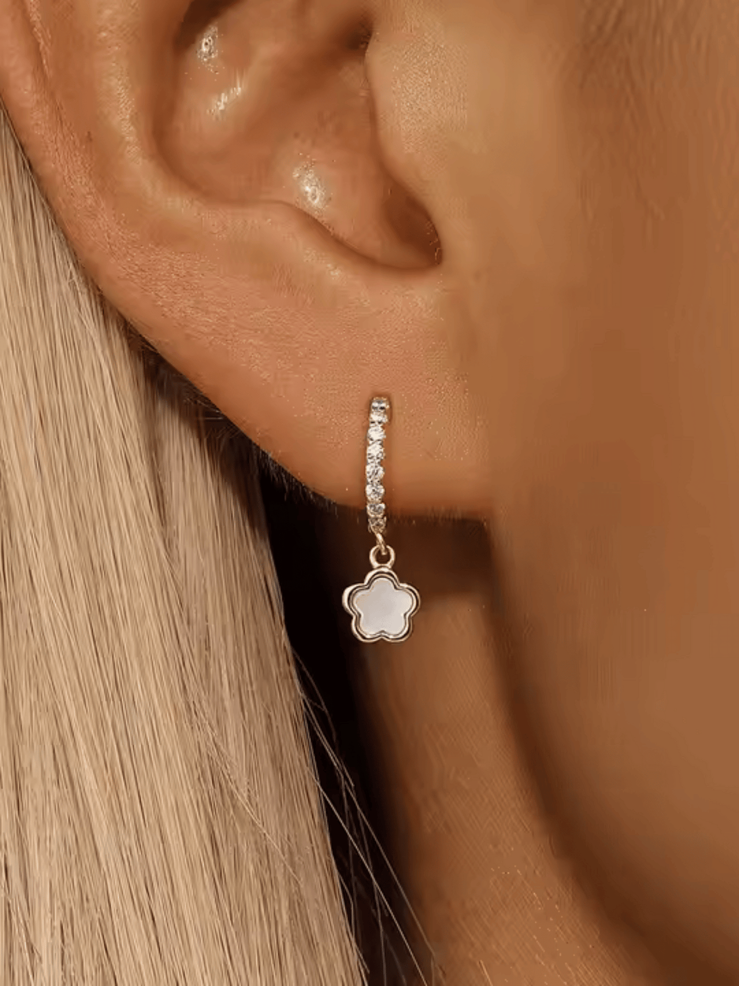 Floral Pearl Drop Earrings