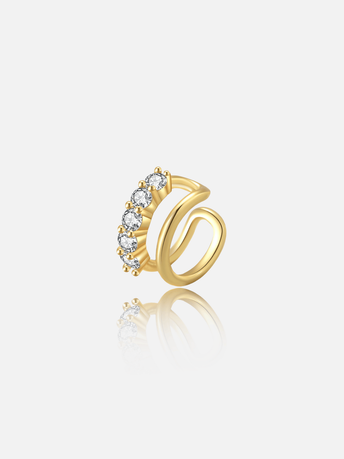 Spiral Zircon Ear Cuff