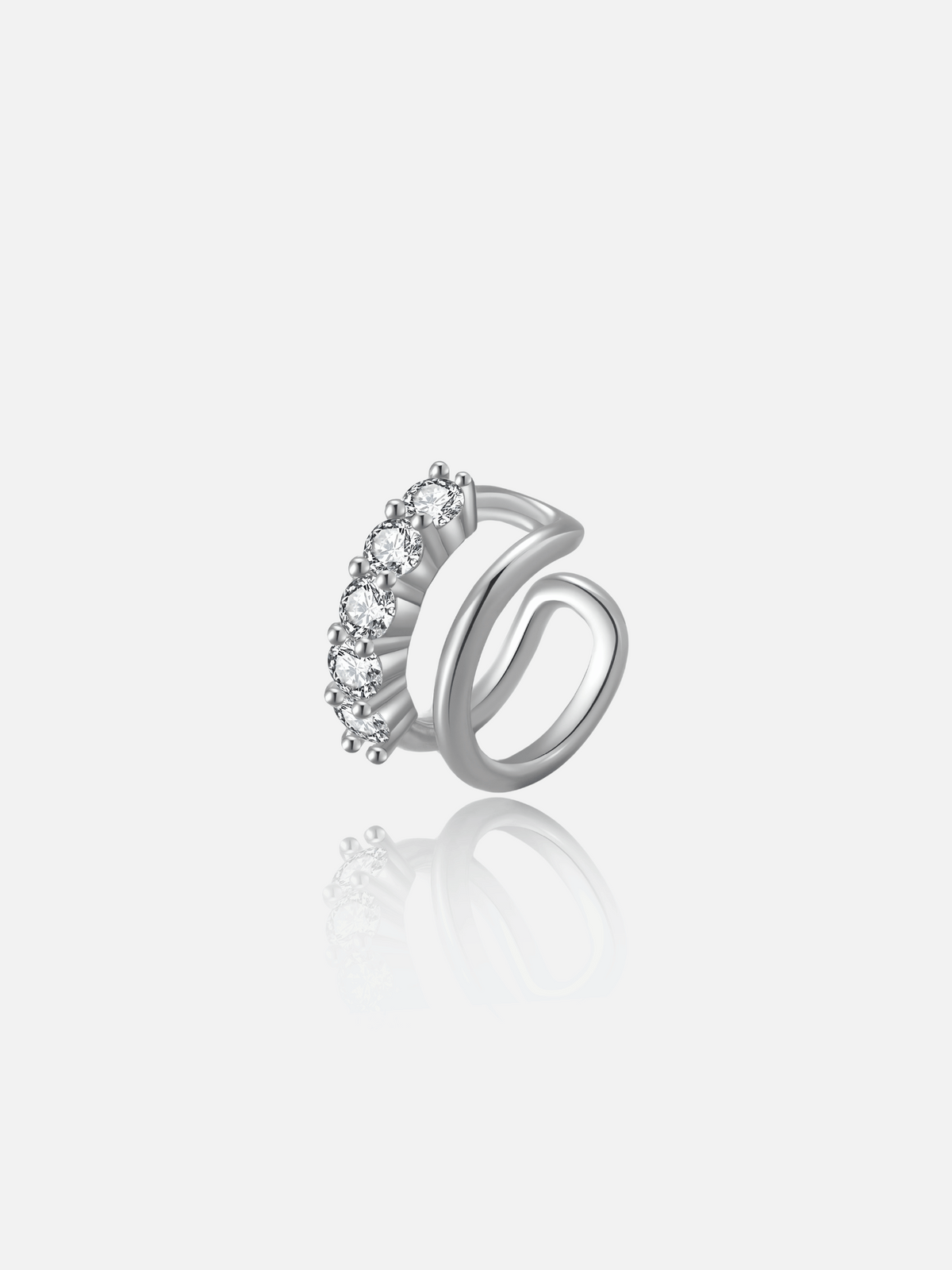Spiral Zircon Ear Cuff