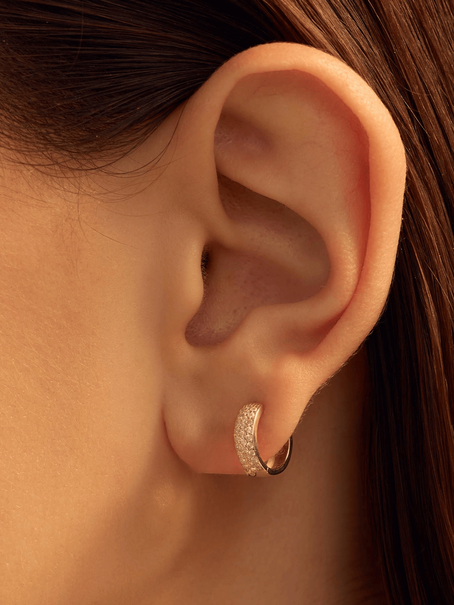 Sparkle Pave Hoop Earrings
