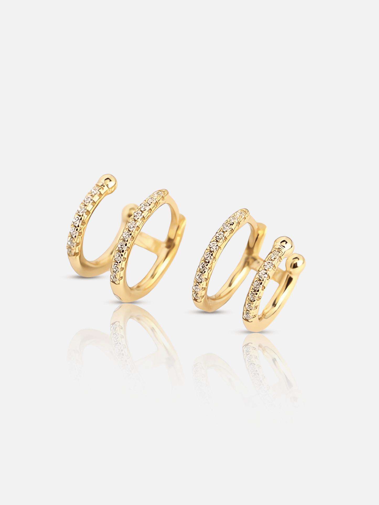 Double Circle Hoop Earrings