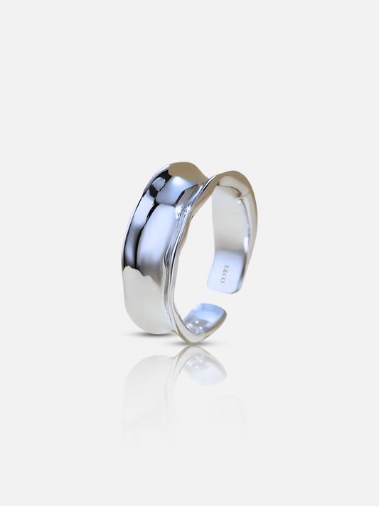 Wavy Band Adjustable Ring