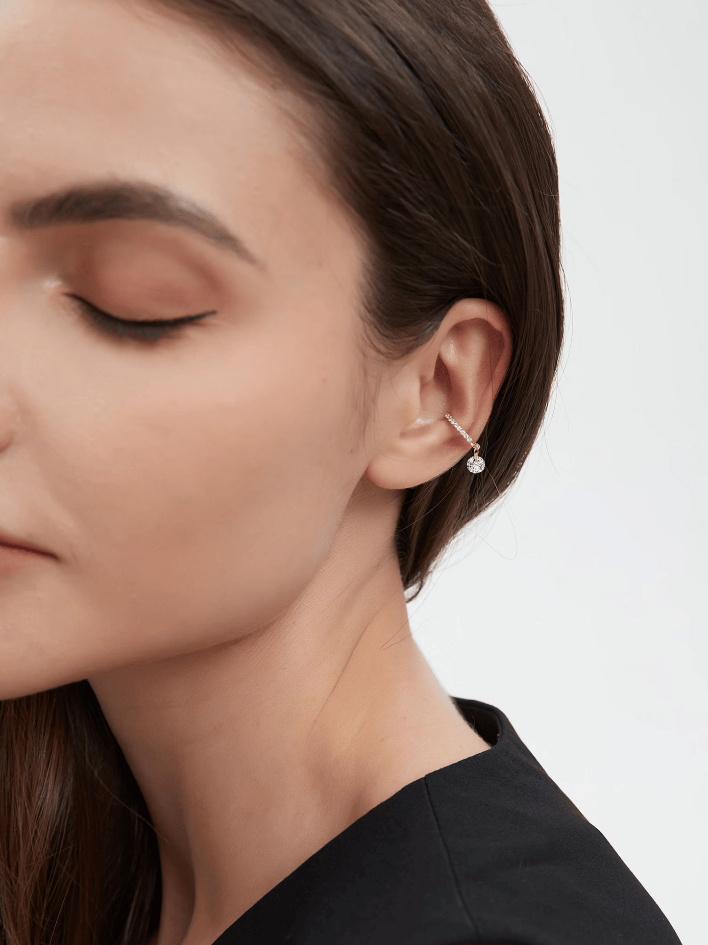 Round Dangle Ear Cuff