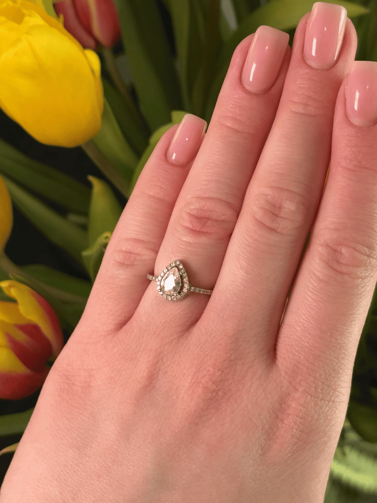 Pear Drop Zircon Ring