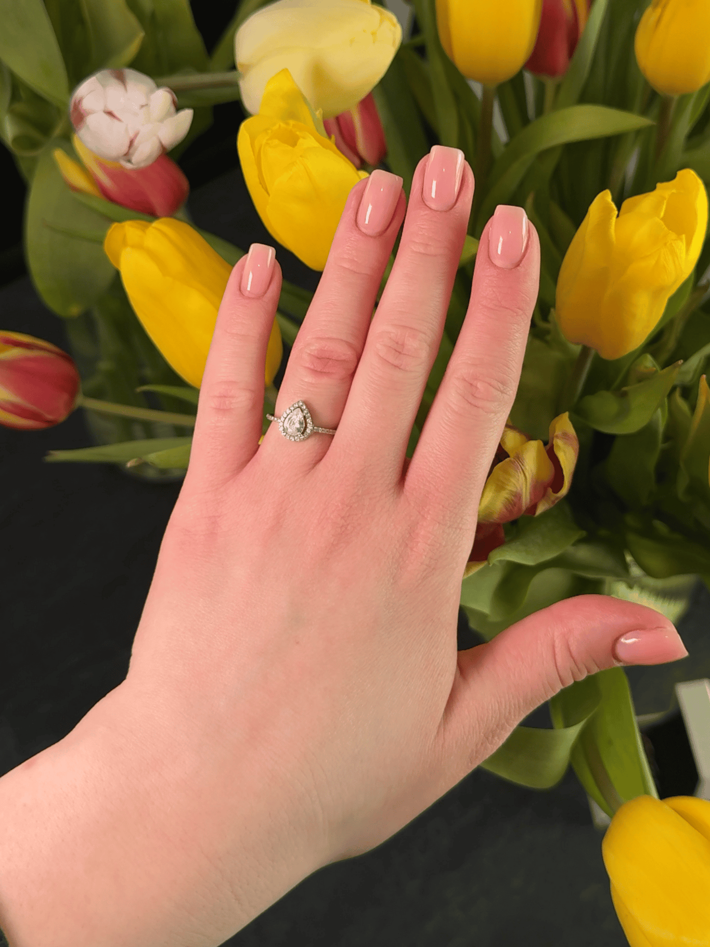 Pear Drop Zircon Ring