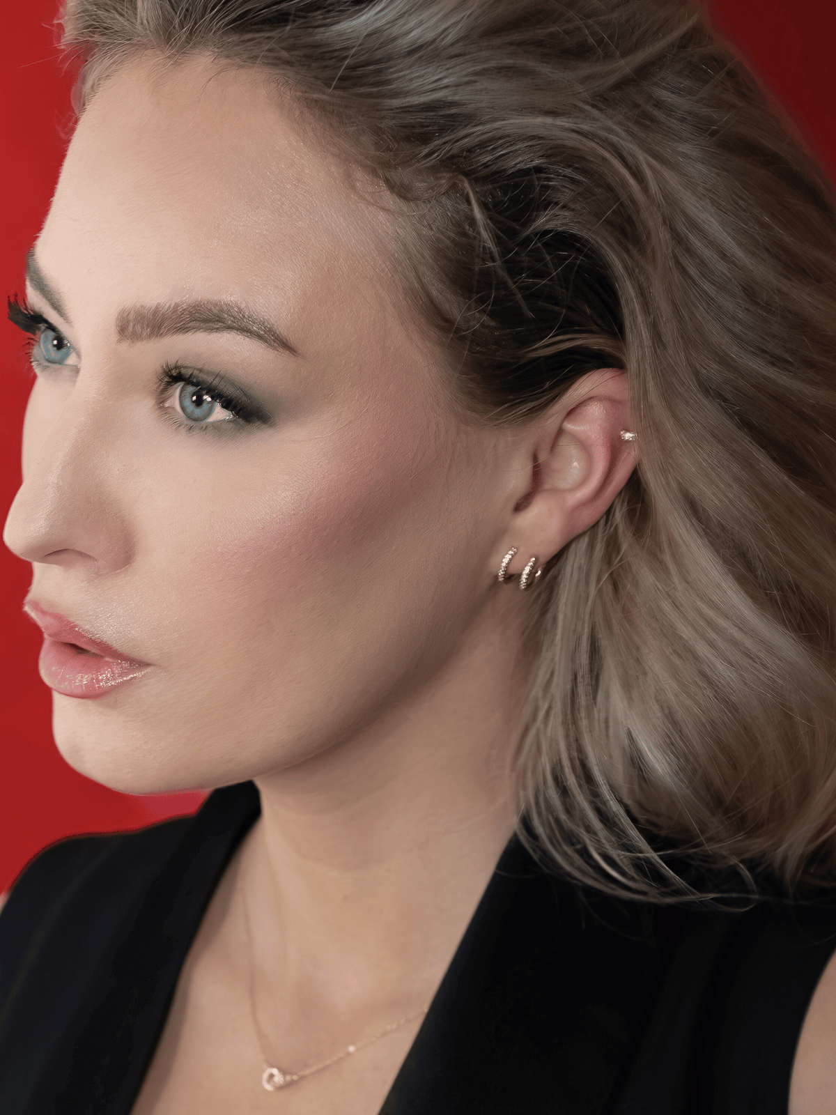 Double Circle Hoop Earrings