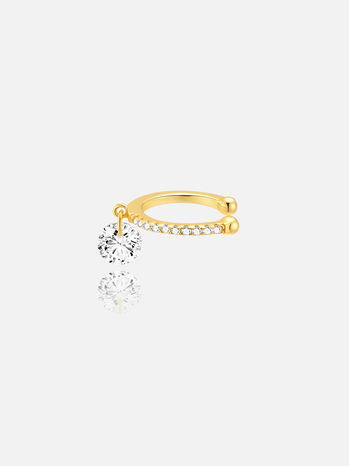 Round Dangle Ear Cuff
