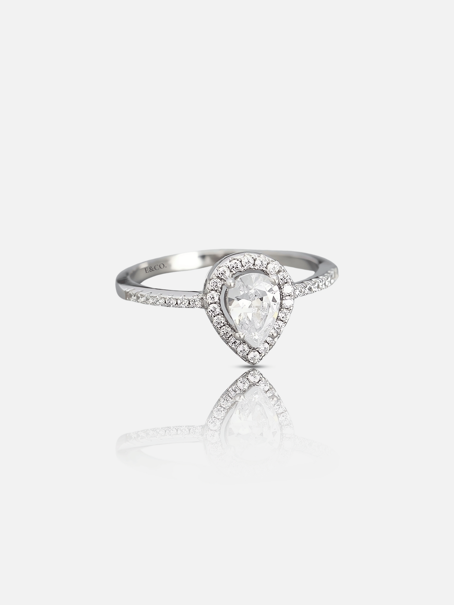 Pear Drop Zircon Ring