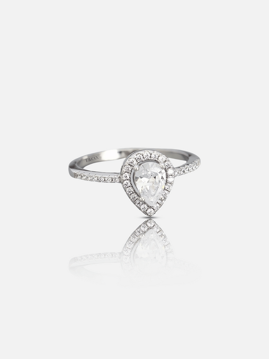 Pear Drop Zircon Ring