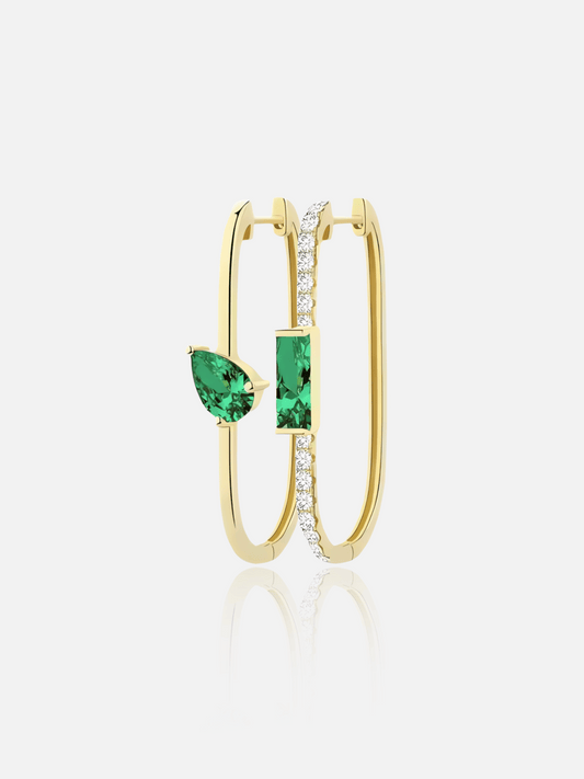 Green Gem Earrings