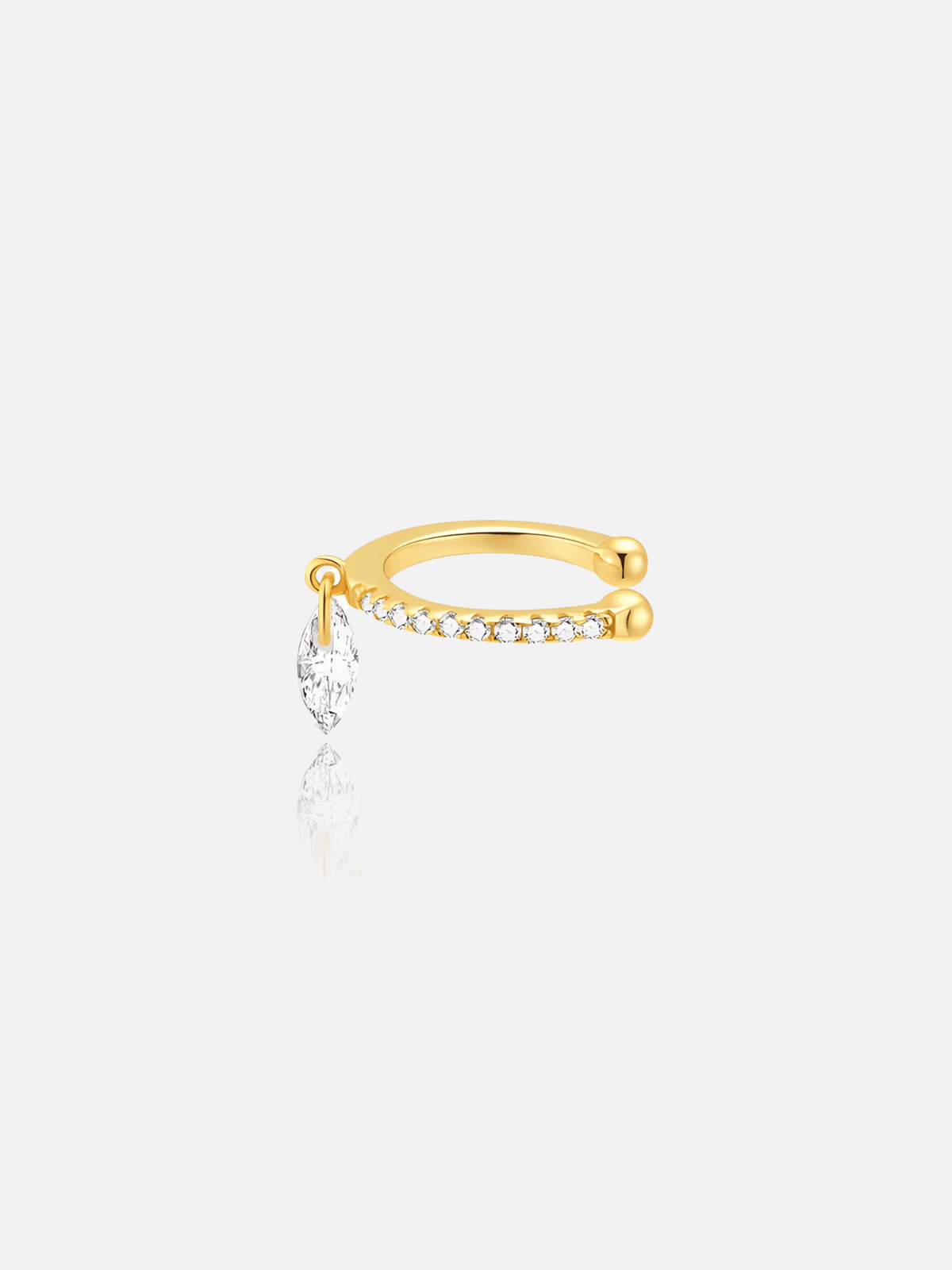 Marquise Dangle Ear Cuff
