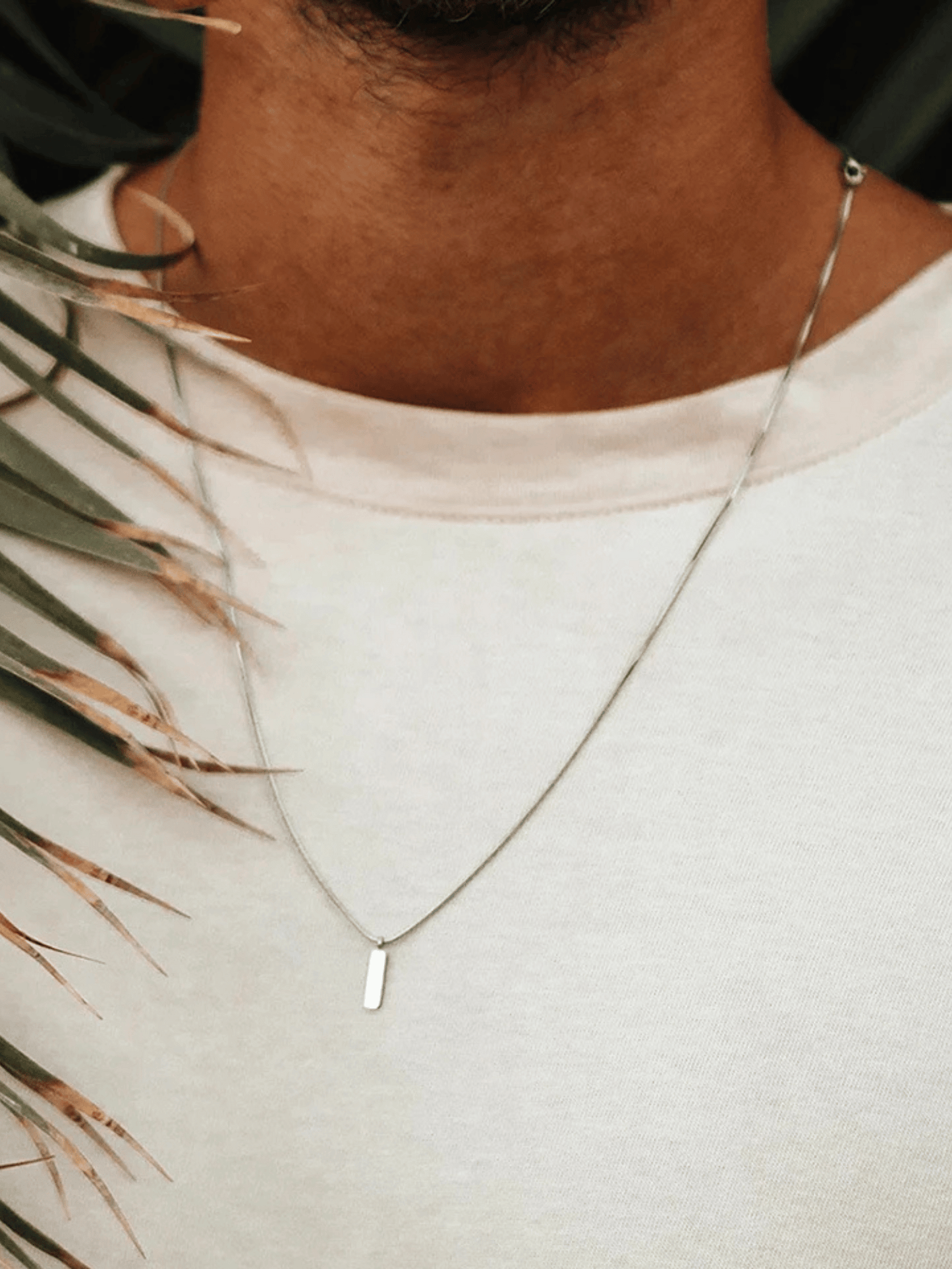 Bar Square Chain Necklace