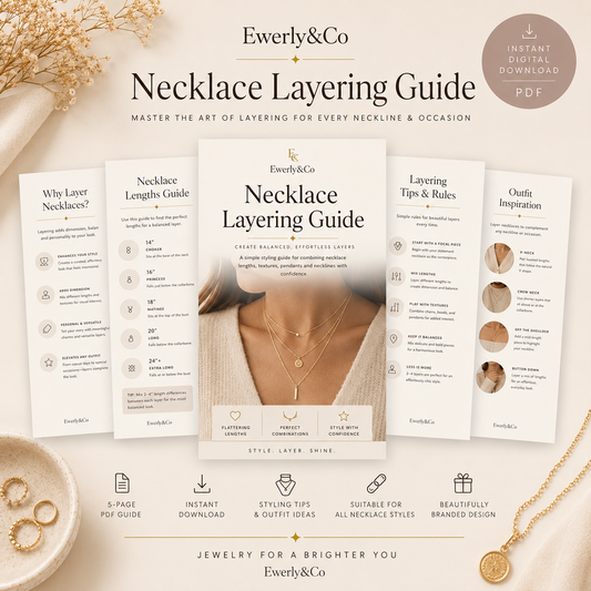 Necklace Layering Guide PDF | Necklace Length & Styling Guide | Digital Download | Ewerly&Co