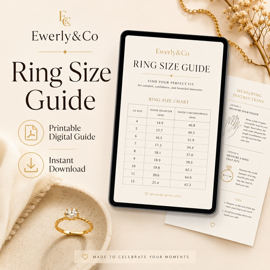 Ring Size Guide PDF | Printable Ring Sizer & Ring Measurement Chart | US & EU Ring Size Conversion